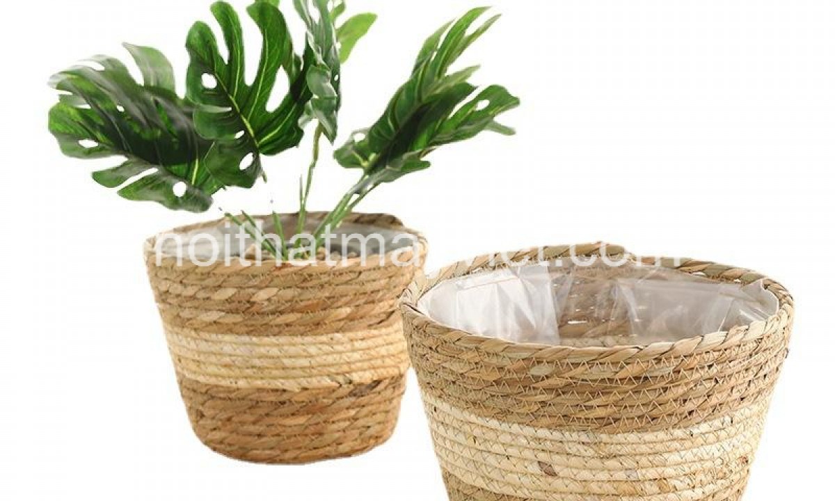 Chậu Trồng Cây Chất Liệu Mây Tre CTC006